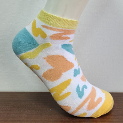 Spring Cartoon Ladies Short Ankle Socks 100 Percent Cotton